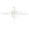 Honeywell Ceiling Fans Palm Island, 52 in. Indoor/Outdoor Ceiling Fan with Bowl Light, White 50508-40